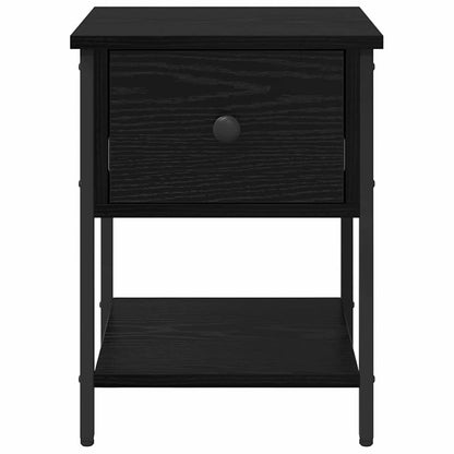 Bedside Table 2 pcs Black oak 34 x 35.5 x 45 cm Engineered Wood