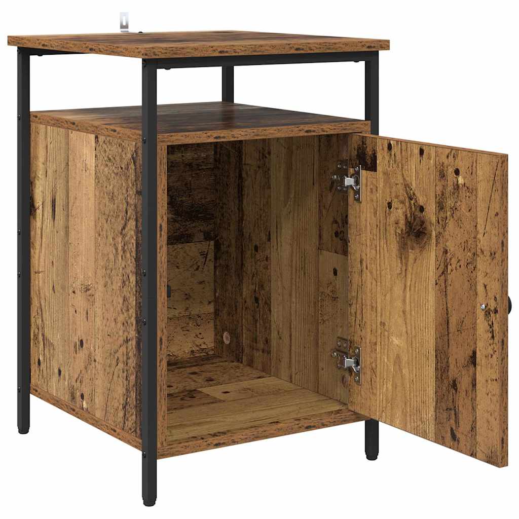 Bedside Cabinet Old Wood 40 x 42 x 60cm Engineered Wood