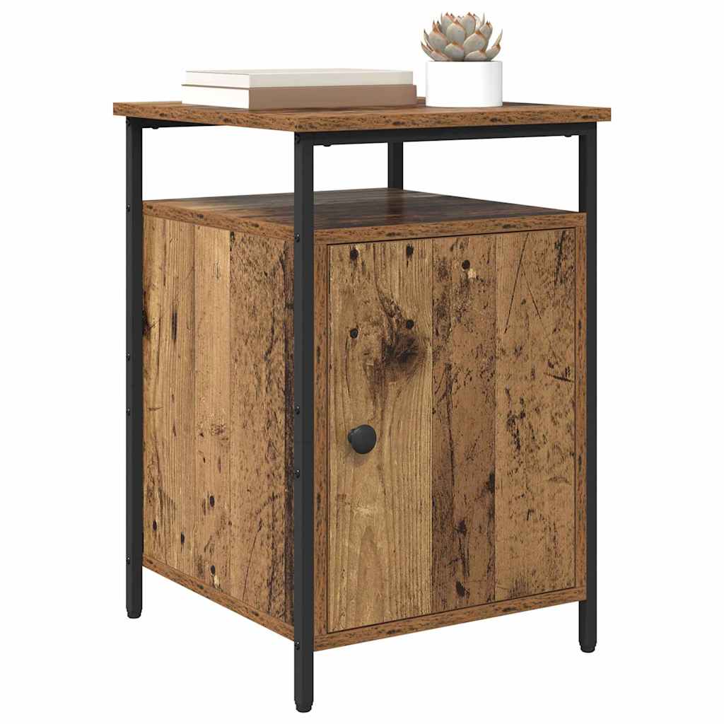 Bedside Cabinet 2 pcs Old wood 40 x 42 x 60cm Engineered Wood