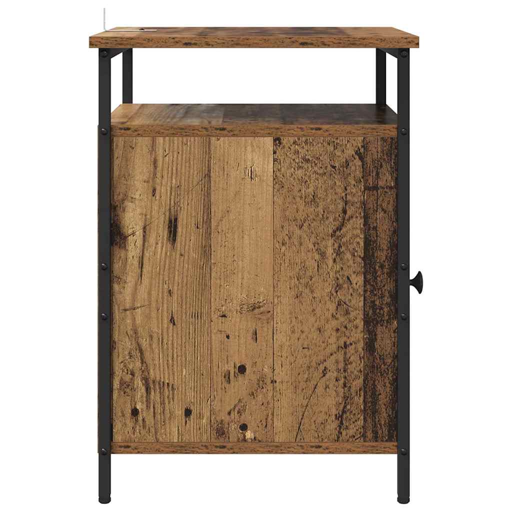 Bedside Cabinet 2 pcs Old wood 40 x 42 x 60cm Engineered Wood
