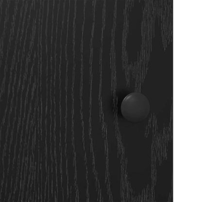 Bedside Cabinet Black oak 40 x 42 x 60cm Engineered Wood