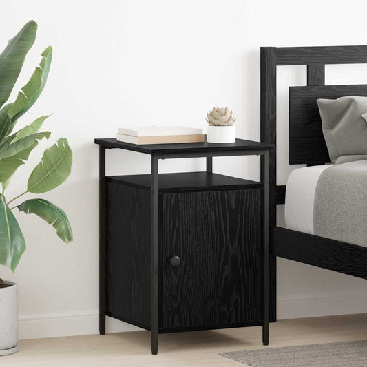 Bedside Cabinet 2 pcs Black oak 40 x 42 x 60cm Engineered Wood