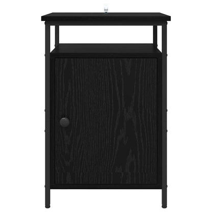 Bedside Cabinet 2 pcs Black oak 40 x 42 x 60cm Engineered Wood