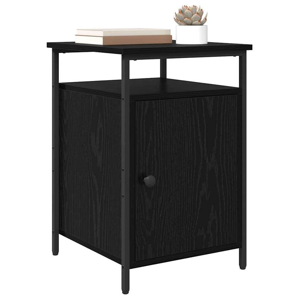 Bedside Cabinet 2 pcs Black oak 40 x 42 x 60cm Engineered Wood