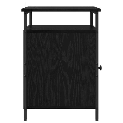 Bedside Cabinet 2 pcs Black oak 40 x 42 x 60cm Engineered Wood