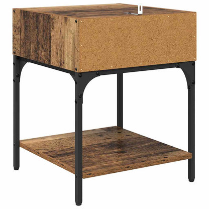 Bedside Table Old wood 40 x 40 x 50 cm Engineered wood