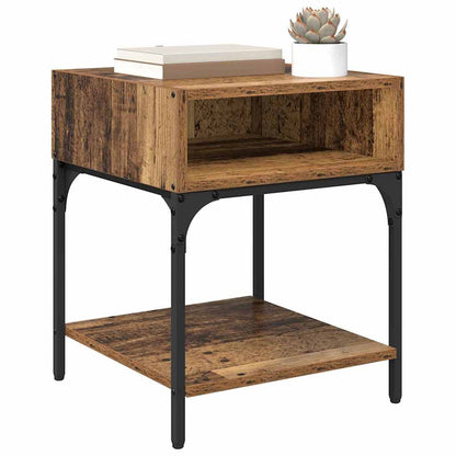 Bedside Table Old wood 40 x 40 x 50 cm Engineered wood