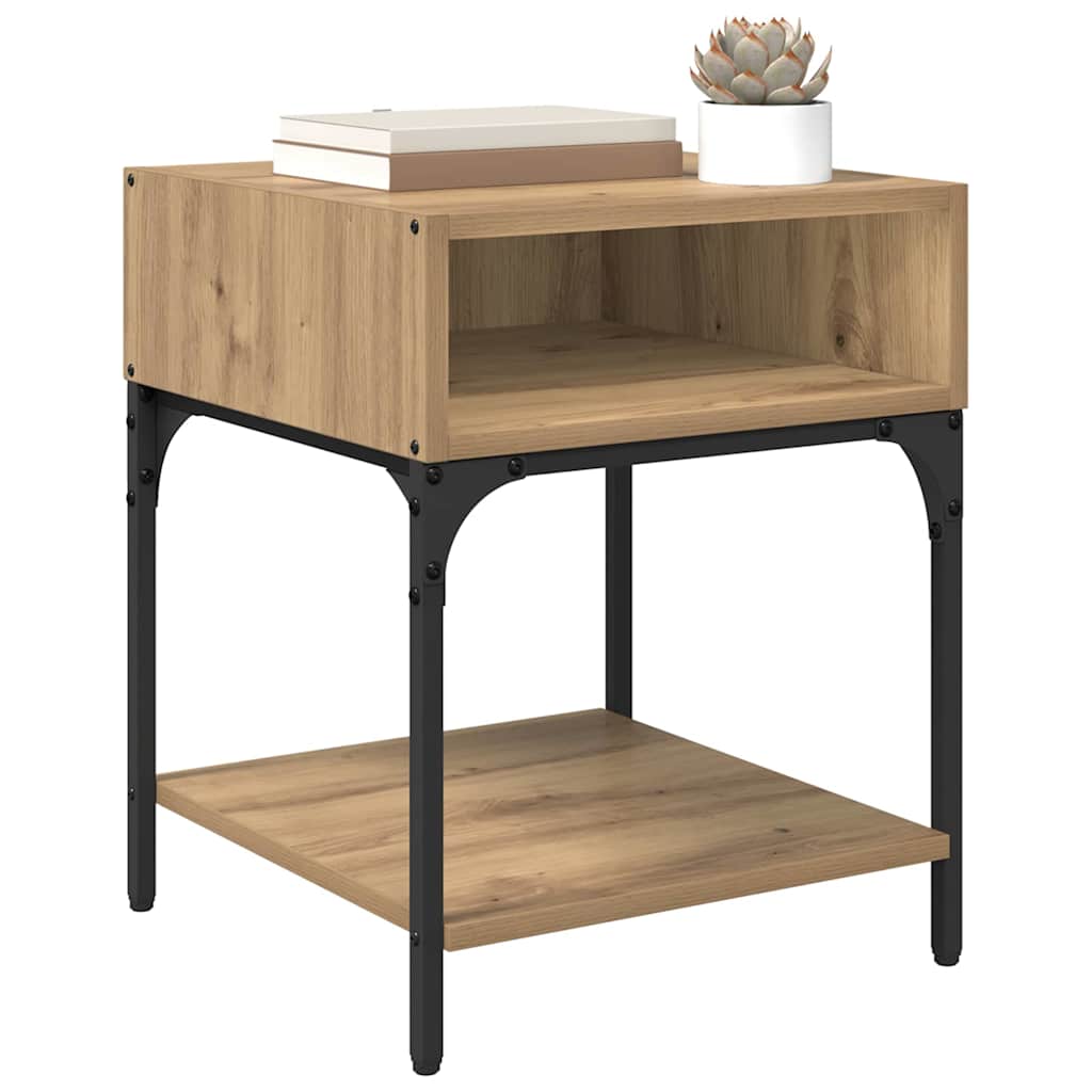 Bedside Table Artisan oak 40 x 40 x 50 cm Engineered wood