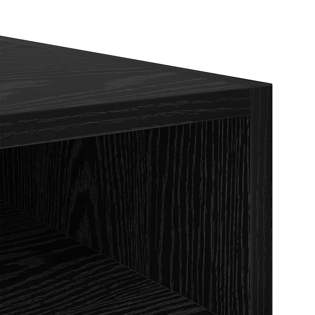 Bedside Table 2 pcs Black oak 40 x 40 x 50 cm Engineered wood
