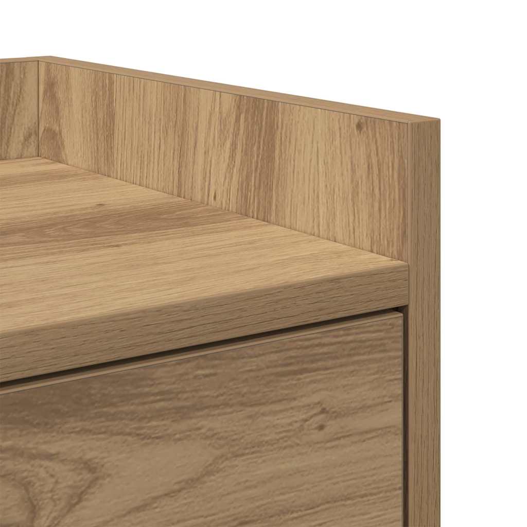 Bedside Table with Drawer Artisan oak Engineered wood