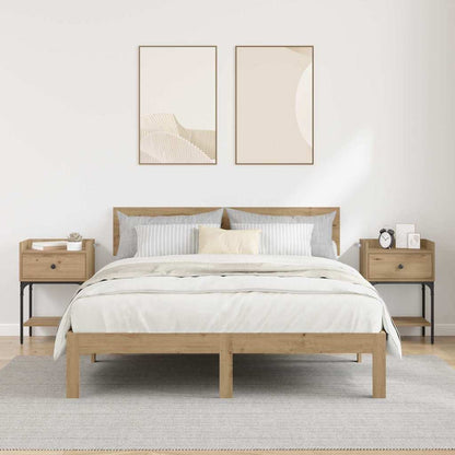 Bedside Table with Drawer Artisan oak Engineered wood