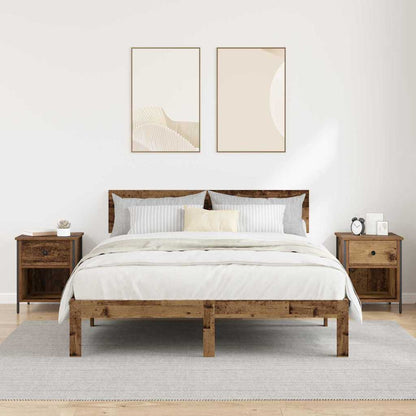 Bedside Cabinet 2 pcs Old wood 40 x 42 x 50 cm Engineered wood