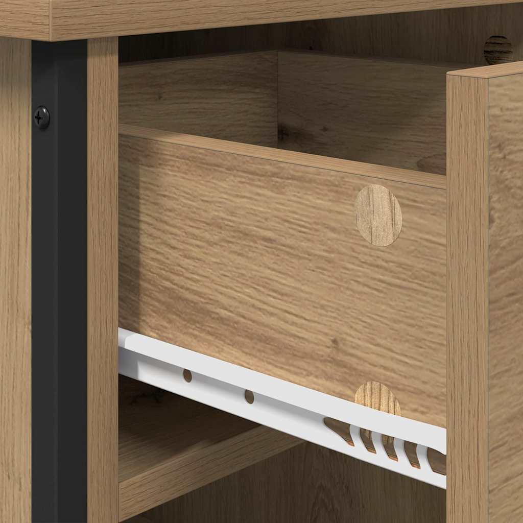 Bedside Cabinet with Drawer 2 pcs Artisan oak 40 x 42 x 50 cm