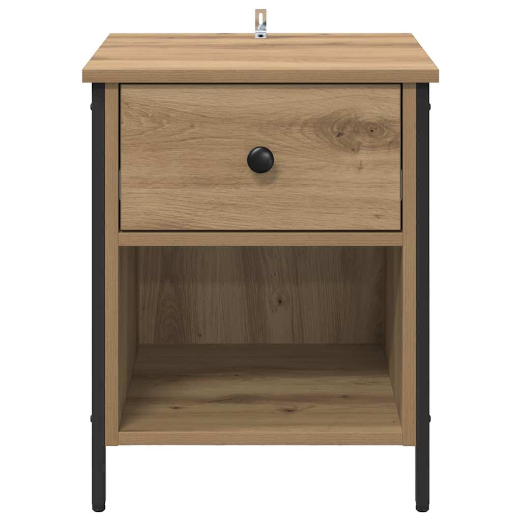 Bedside Cabinet with Drawer 2 pcs Artisan oak 40 x 42 x 50 cm