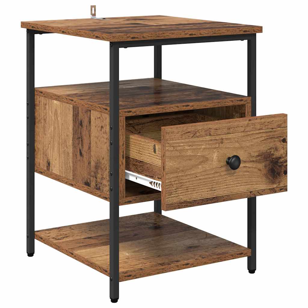 Bedside Cabinet Old wood 40 x 42 x 56 cm Engineered wood