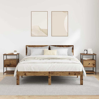 Bedside Cabinet 2 pcs Old wood 40 x 42 x 56 cm Engineered wood