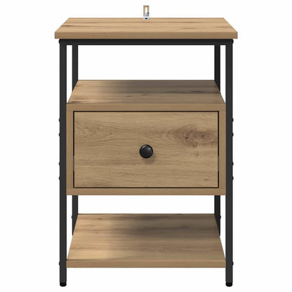 Bedside Cabinet with Drawer 2 pcs Artisan oak 40 x 42 x 56 cm