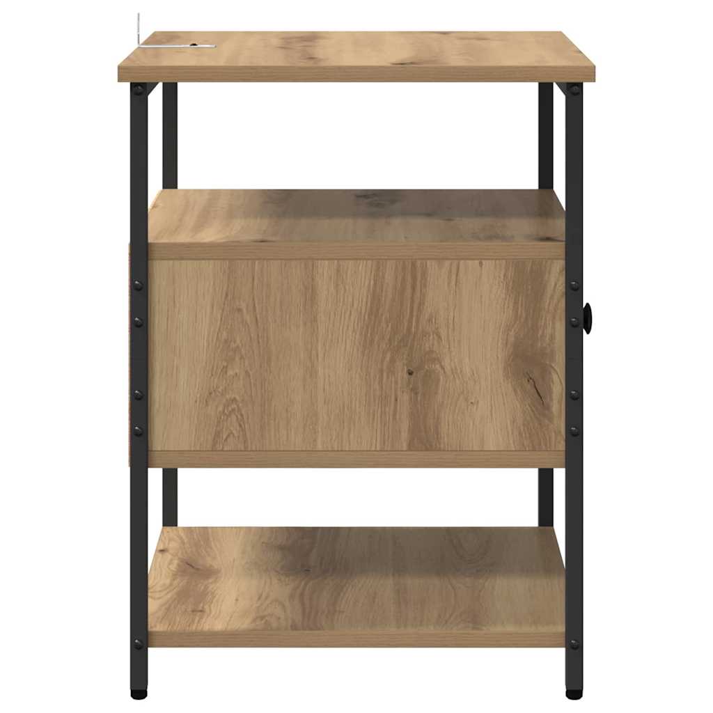 Bedside Cabinet with Drawer 2 pcs Artisan oak 40 x 42 x 56 cm