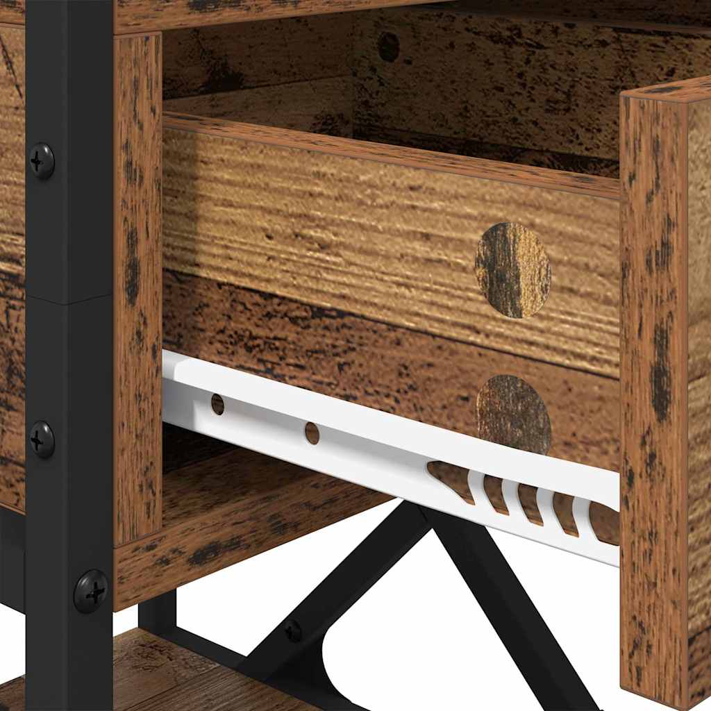 Bedside Cabinet 2 pcs Old wood 40 x 42 x 55 cm Engineered wood