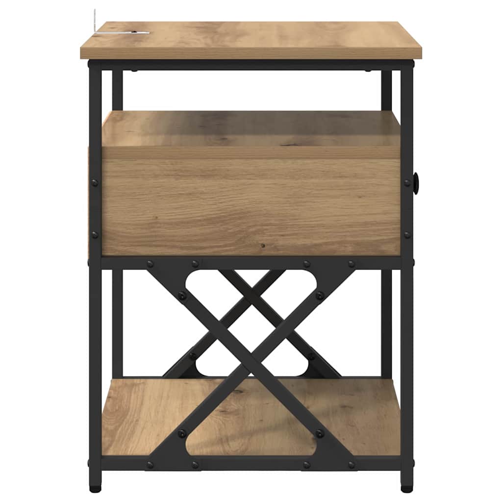 Bedside Cabinet Artisan oak 40 x 42 x 55 cm Engineered wood