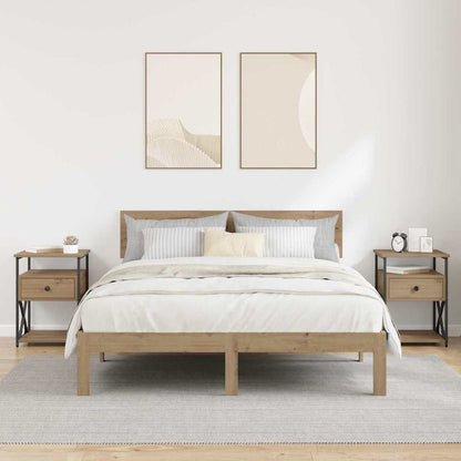 Bedside Cabinet with Drawer 2 pcs Artisan oak 40 x 42 x 55 cm