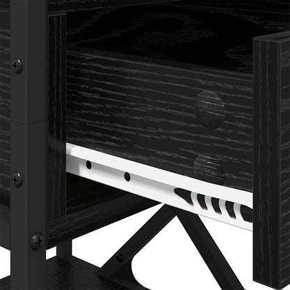 Bedside Cabinet 2 pcs Black oak 40 x 42 x 55 cm Engineered wood