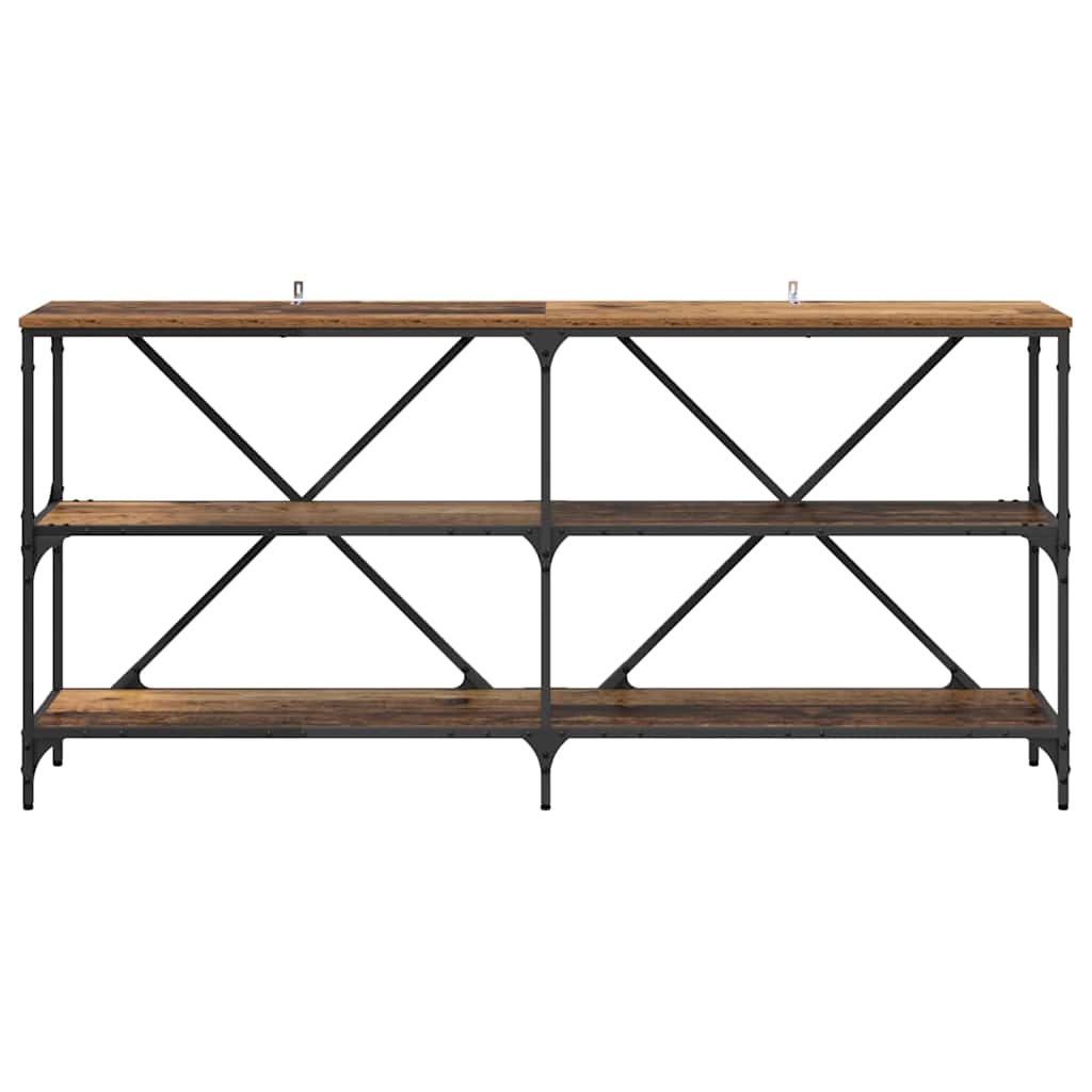 Console Table Old Wood 160 x 30 x 75 cm Engineered Wood