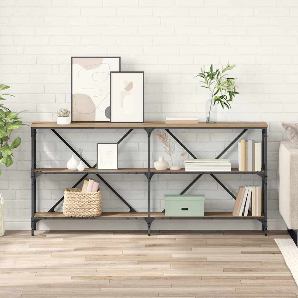 Console Table Artisan Oak 160 x 30 x 75 cm Engineered Wood