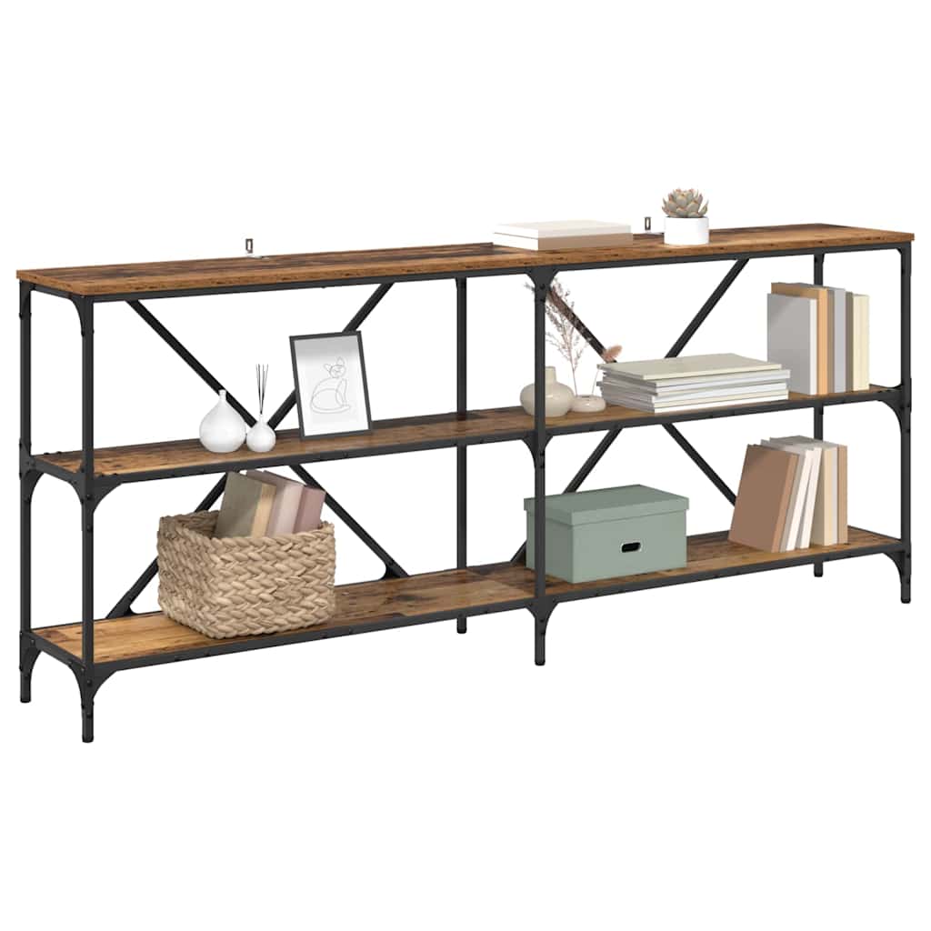 Console Table Old Wood 180 x 30 x 75 cm Engineered Wood