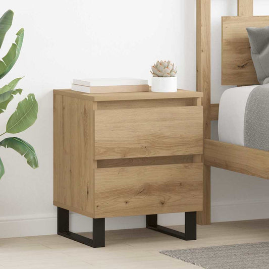 Bedside Cabinet with Drawer 2 pcs Artisan oak 40 x 35 x 50 cm