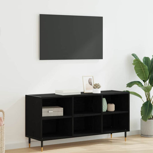 TV Cabinet Black Oak 103.5 x 30 x 50 cm Engineered Wood
