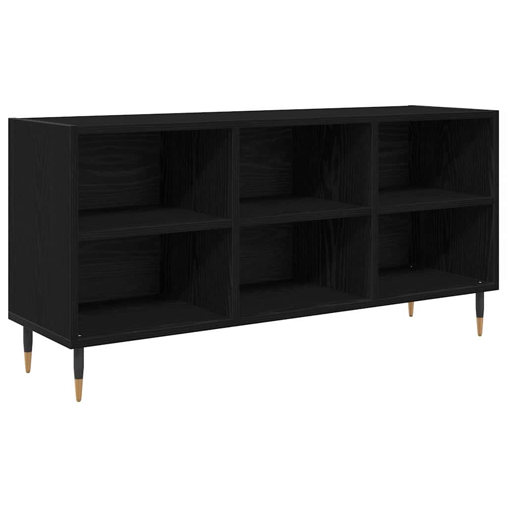 TV Cabinet Black Oak 103.5 x 30 x 50 cm Engineered Wood