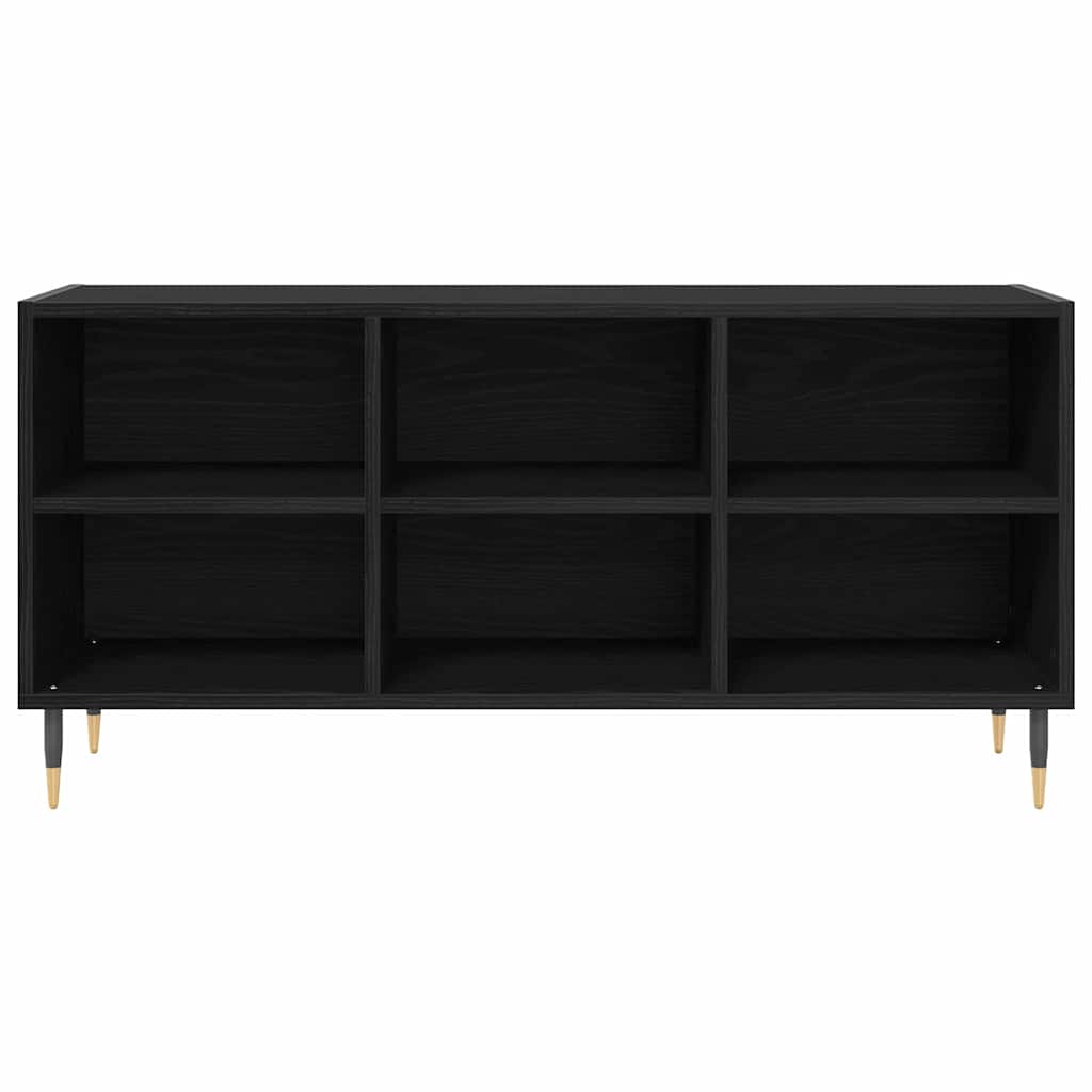 TV Cabinet Black Oak 103.5 x 30 x 50 cm Engineered Wood