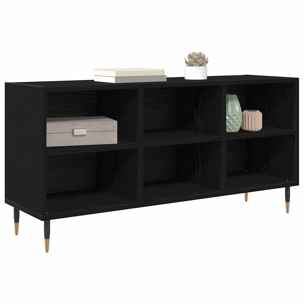 TV Cabinet Black Oak 103.5 x 30 x 50 cm Engineered Wood