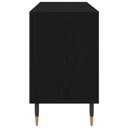 TV Cabinet Black Oak 103.5 x 30 x 50 cm Engineered Wood