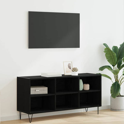 TV Cabinet Black Oak 103.5 x 30 x 50 cm Engineered Wood