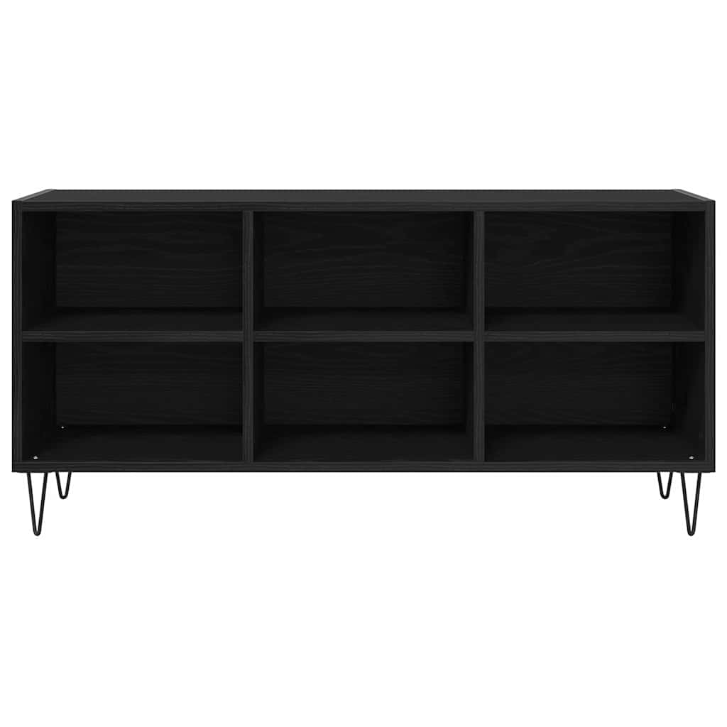 TV Cabinet Black Oak 103.5 x 30 x 50 cm Engineered Wood