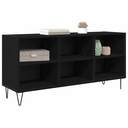 TV Cabinet Black Oak 103.5 x 30 x 50 cm Engineered Wood