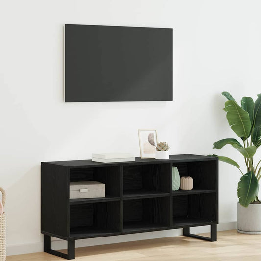 TV Cabinet Black Oak 103.5 x 30 x 50 cm Engineered Wood
