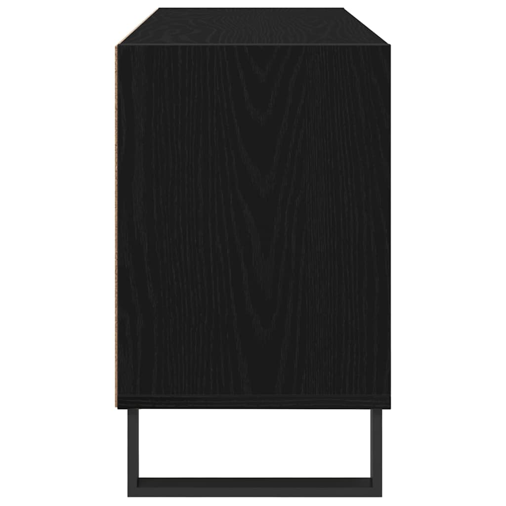 TV Cabinet Black Oak 103.5 x 30 x 50 cm Engineered Wood