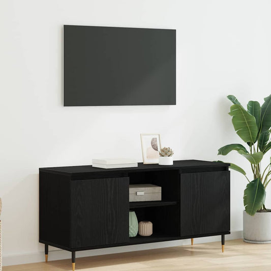 TV Cabinet Black Oak 104 x 35 x 50 cm Engineered Wood
