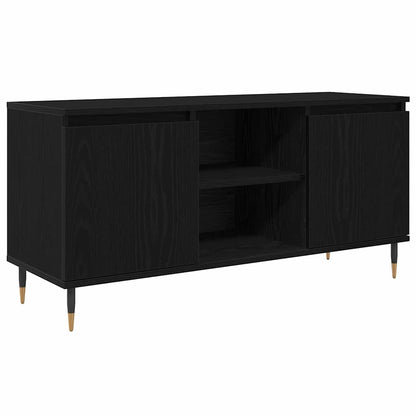 TV Cabinet Black Oak 104 x 35 x 50 cm Engineered Wood