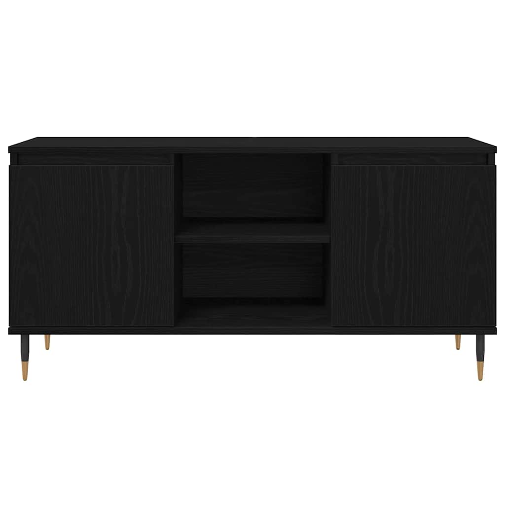 TV Cabinet Black Oak 104 x 35 x 50 cm Engineered Wood