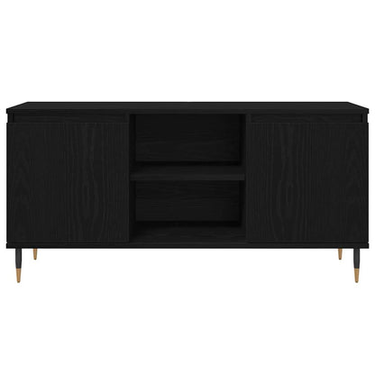 TV Cabinet Black Oak 104 x 35 x 50 cm Engineered Wood