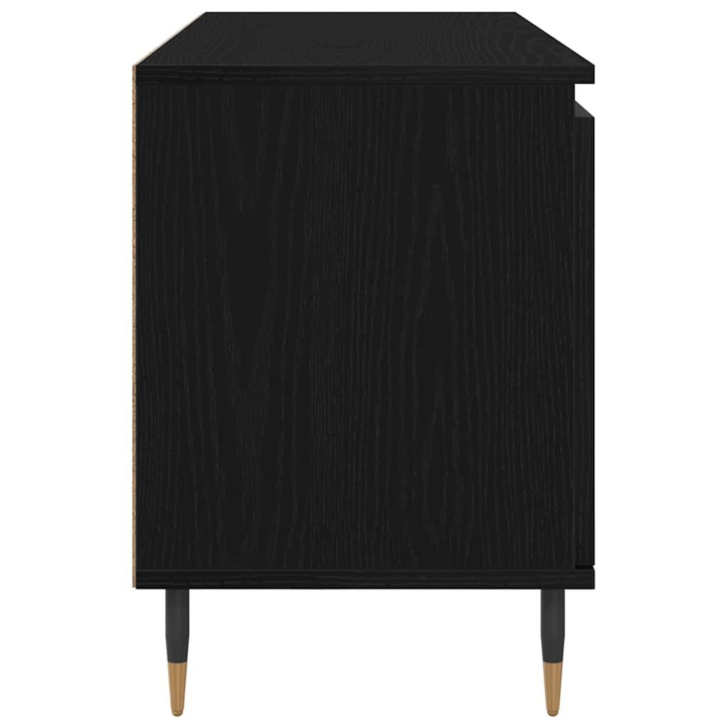 TV Cabinet Black Oak 104 x 35 x 50 cm Engineered Wood