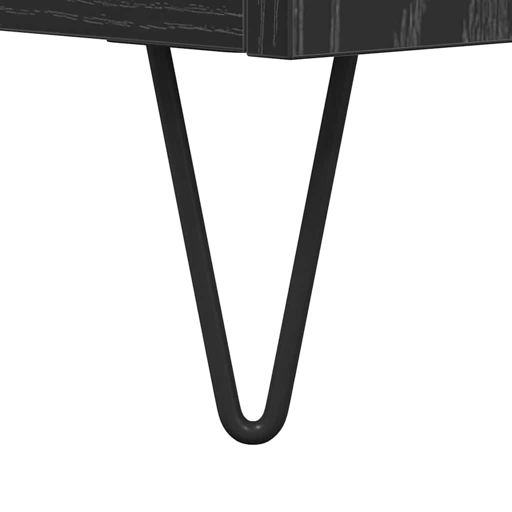 TV Cabinet Black Oak 104 x 35 x 50 cm Engineered Wood