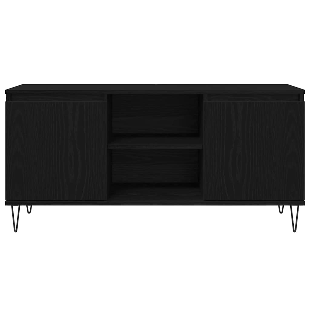 TV Cabinet Black Oak 104 x 35 x 50 cm Engineered Wood