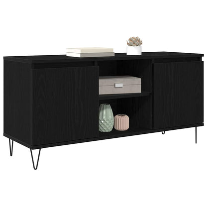 TV Cabinet Black Oak 104 x 35 x 50 cm Engineered Wood
