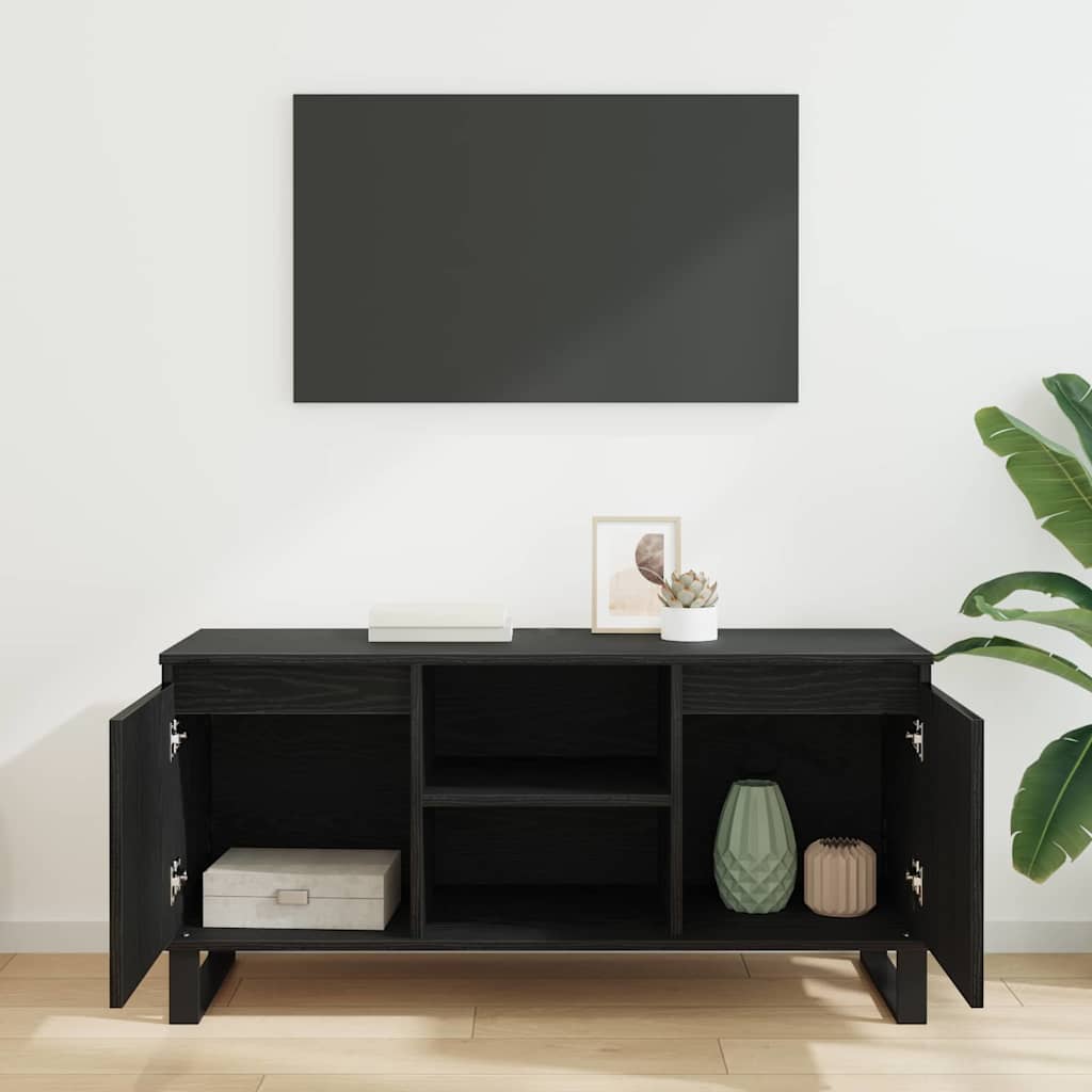 TV Cabinet Black Oak 104 x 35 x 50 cm Engineered Wood