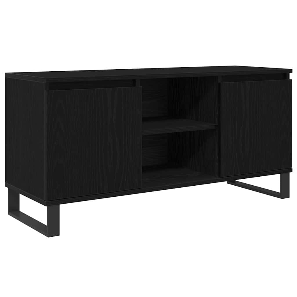 TV Cabinet Black Oak 104 x 35 x 50 cm Engineered Wood